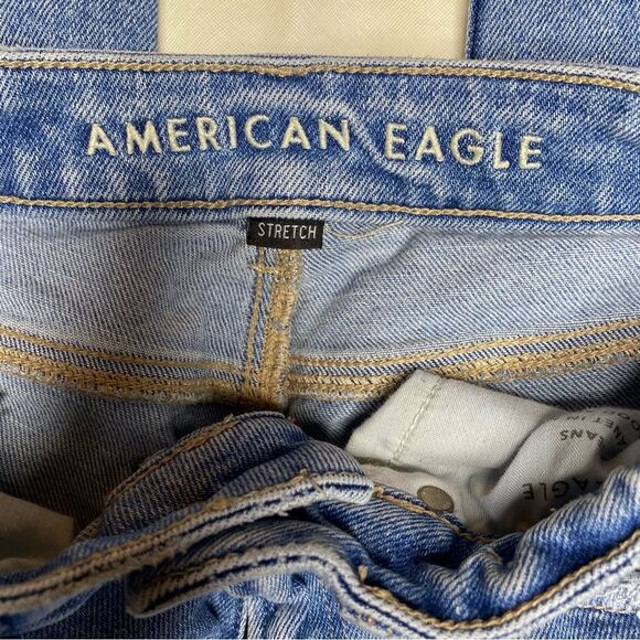 AMERICAN EAGLE Jeans Distressed High Waist Skinny Stretch Denim Womens 000 Blue - Picture 3 of 7